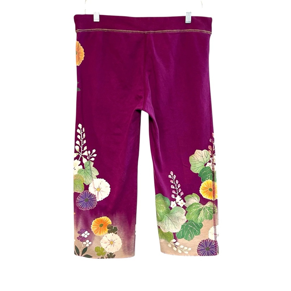 Rare! lucky brand M-XL sweatpants cropped Asian floral print boho‎ yoga Y2K - Picture 2 of 16